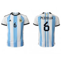 Argentina German Pezzella #6 Replica Home Shirt World Cup 2022 Short Sleeve